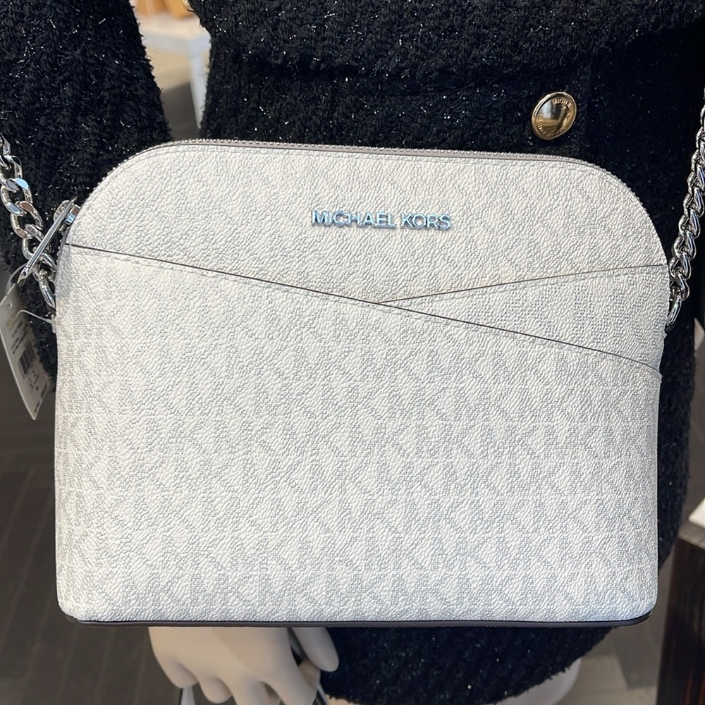 Michael Kors Jet Set Travel Medium Signature Logo Dome Crossbody Satchel Bag
NWT - Picture 8 of 16